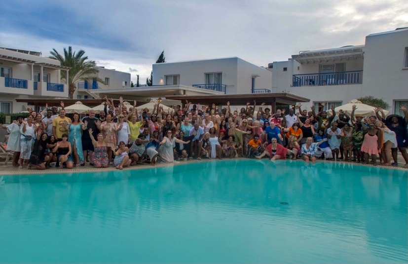 Cleo celebrating at SUN & SOUL CYPRUS